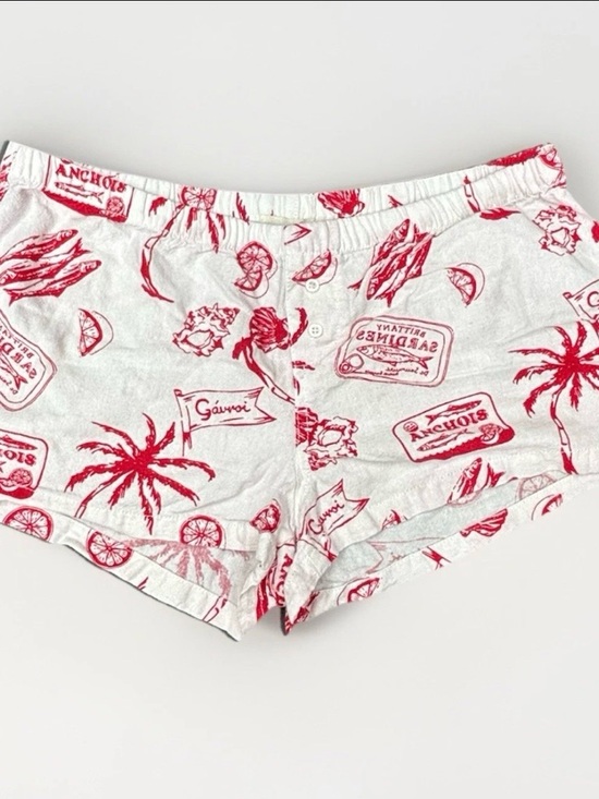 Urban Sweetheart Pants - Sweetheart L.A Sardines / Tropical Women's Print Lounge Shorts Rayon/Linen